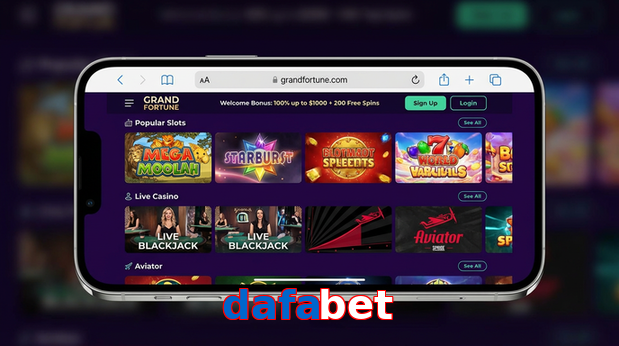Main screen of Dafabet ios page for PK players